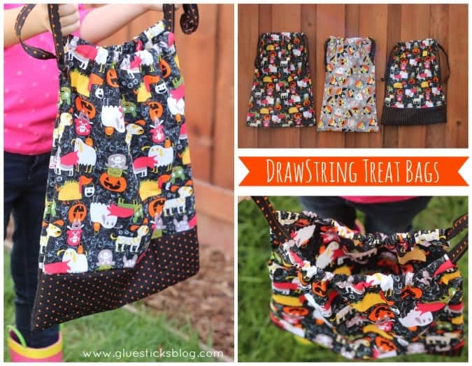DIY Drawstring Treat Bags Gluesticks