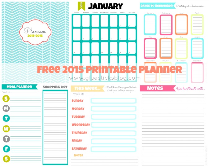 Free Printable 2015 Planner
