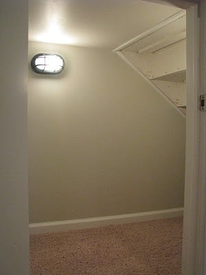 under the stairs finished closet
