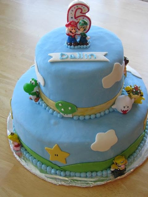 2 tiered Mario cake