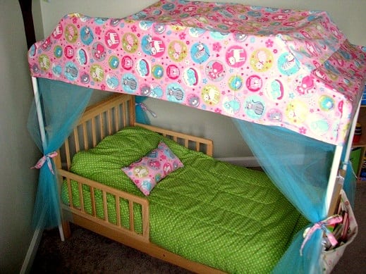 Pvc Framed Canopy Bed Gluesticks Blog, Diy Canopy For Twin Bed