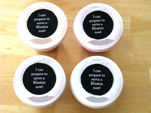 black labels for cup lids