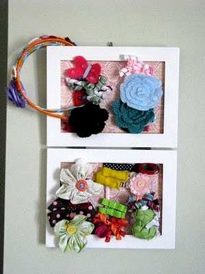 small framed hair bow holder