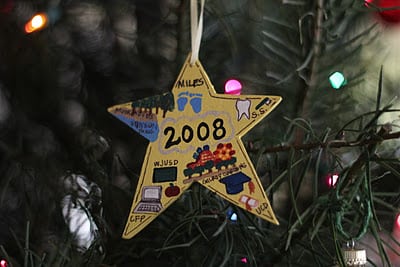 homemade personalized ornament 2008