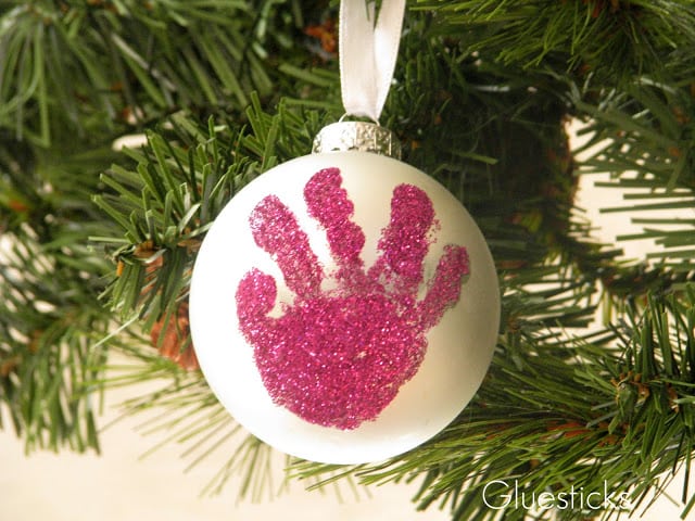 handprint ornament on tree