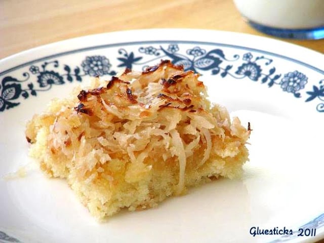 butter cake on white plate