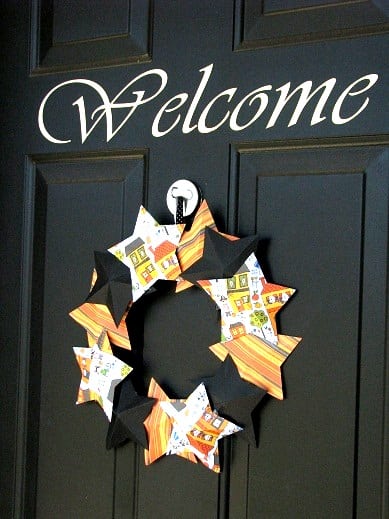 halloween paper wreath