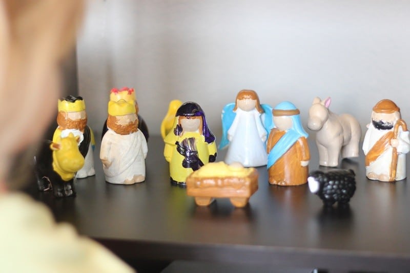 ceramic nativity scene for kids to paint