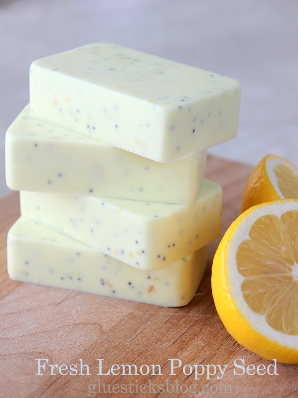 stack of lemon soap bars