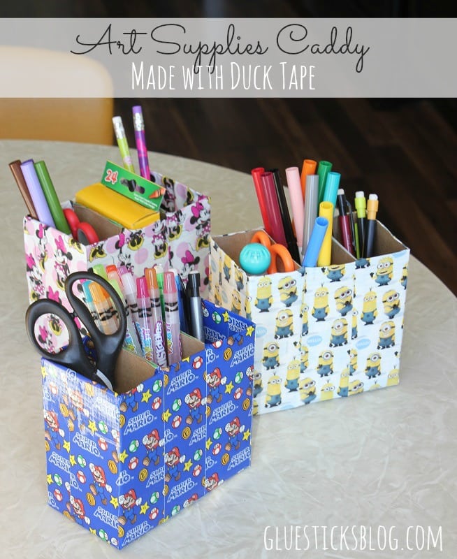 Art Supplies Caddy {Duck Tape®} - Gluesticks Blog