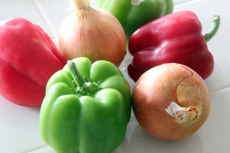 bell peppers and onions