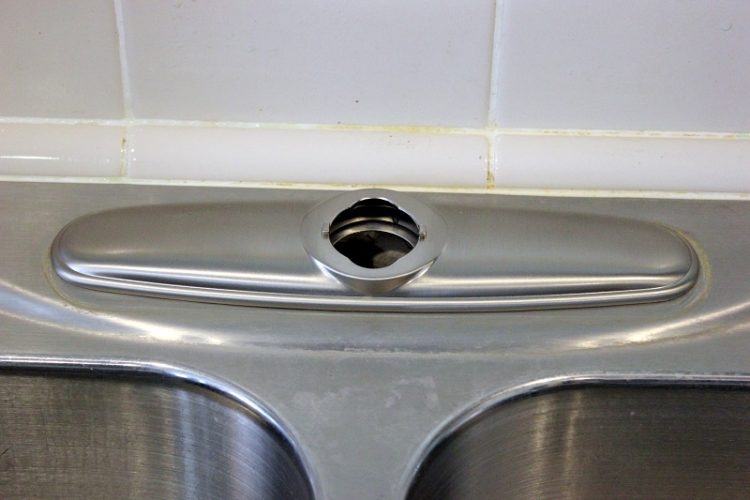 kitchen sink missing faucet