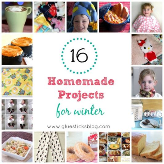 collage of 16 Homemade Projects for Winter