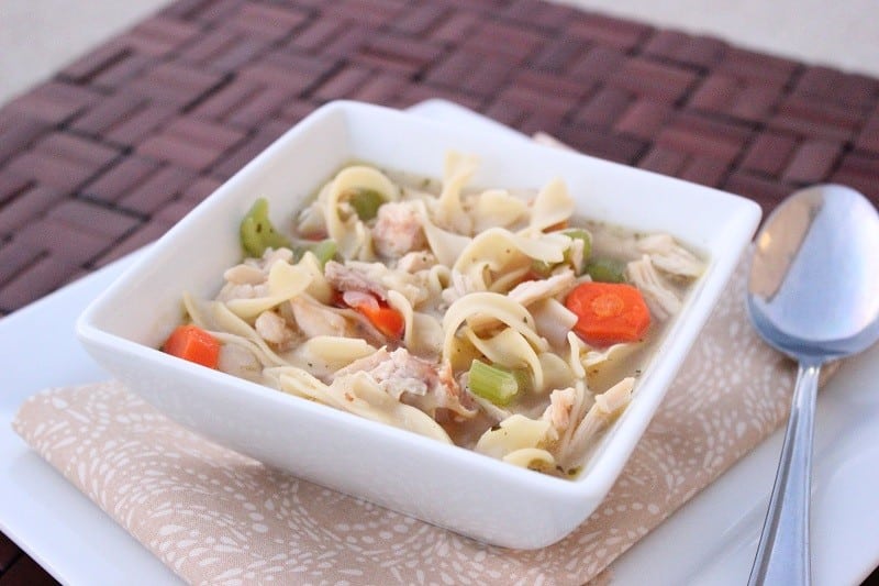 bowl of Homemade Chicken Noodle Soup