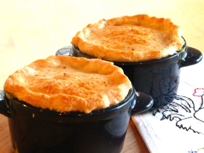 2 mini chicken pot pies