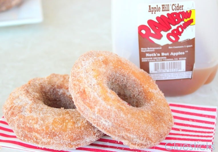 two apple cider donuts