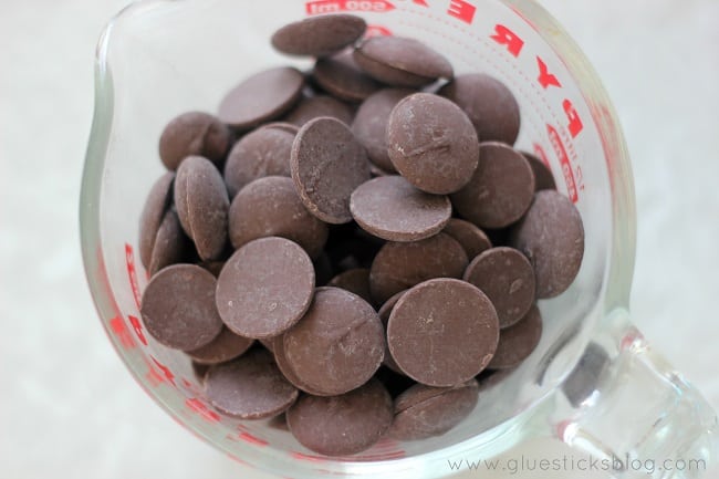 bowl of melting chocolates