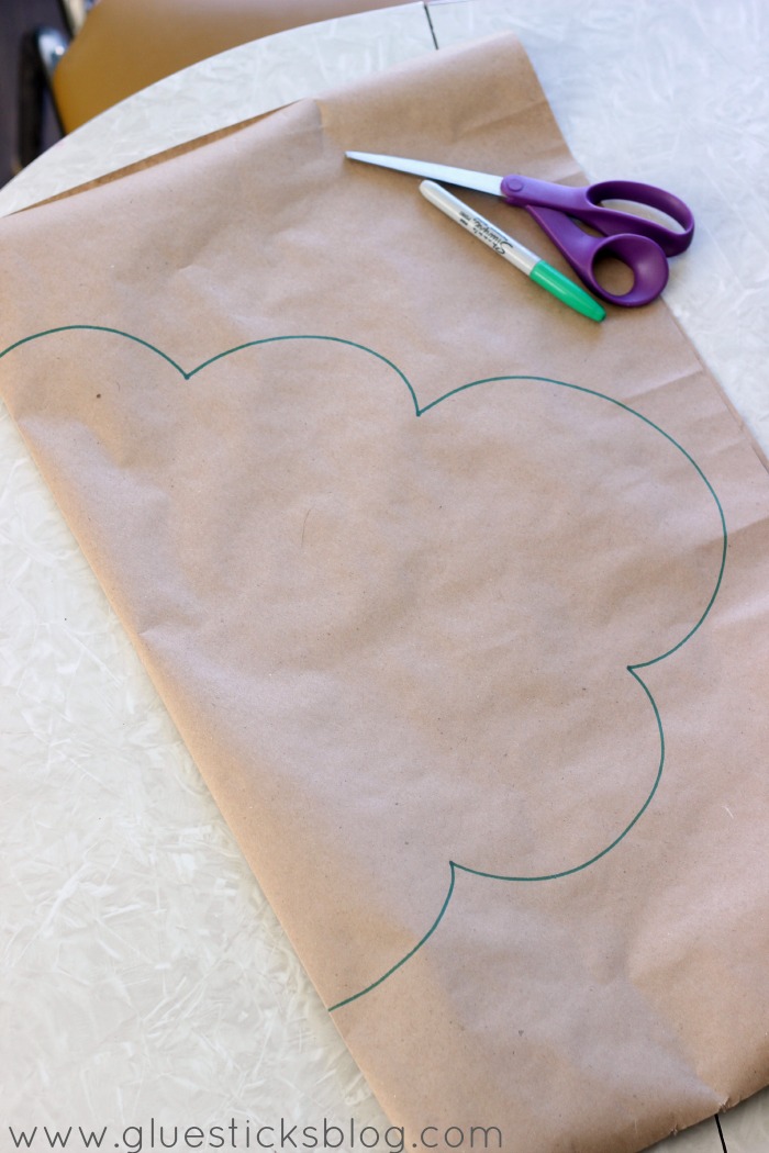 baby mobile paper cloud pattern