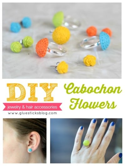 DIY Cabochon Flowers collage