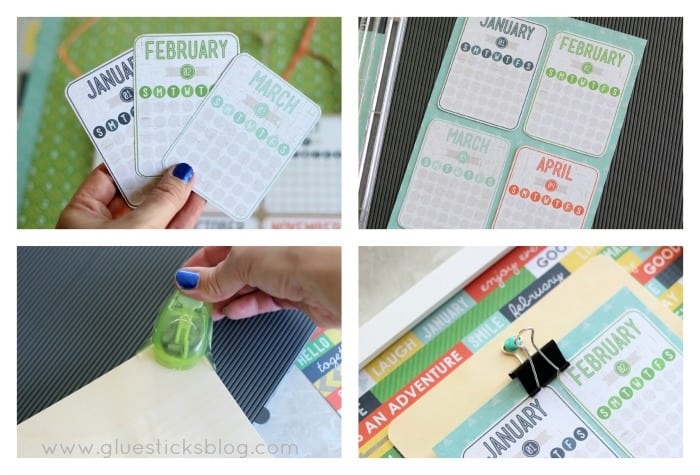  months of the year scrapbook paper