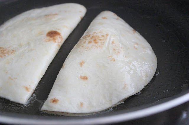 tortillas folded over and fried