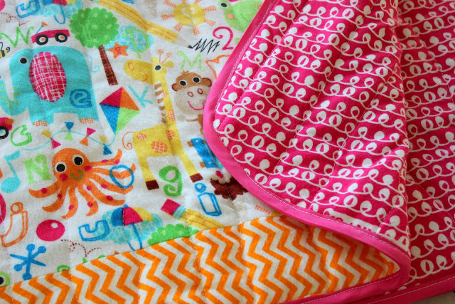 front and back of baby quilt