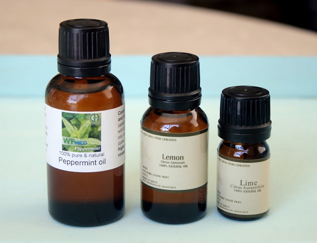 3 bottles of essential oil