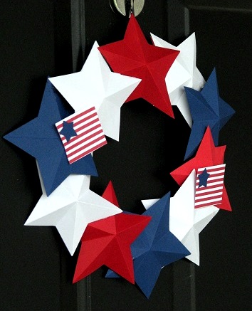 paper patriotic wreath