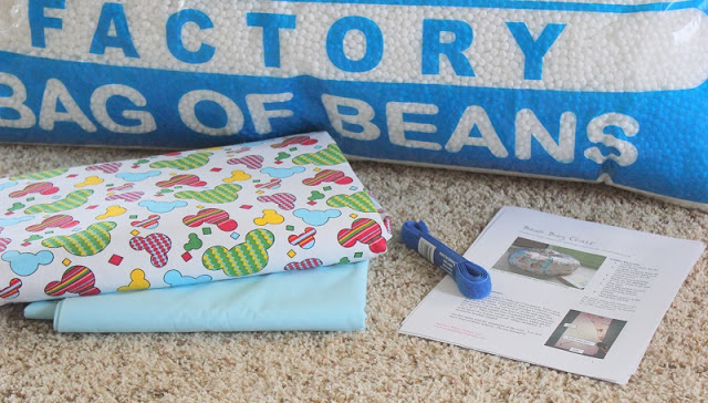 fabric and bean bag filler