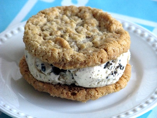 oatmeal cookie ice cream sandwich