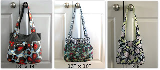 handbag in 3 sizes and fabric patterns