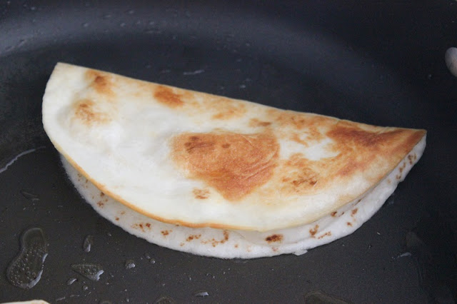 tortilla folded in half and fried