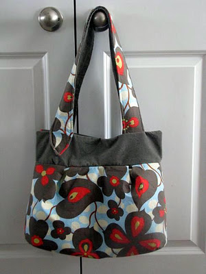 large wasp handbag with floral fabric