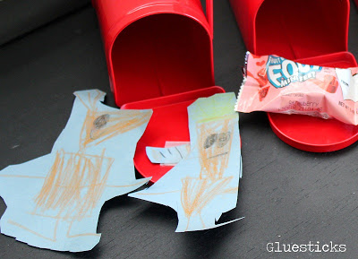 valentine mail boxes open with homemade valentines inside