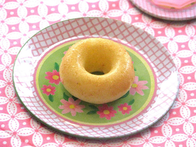 mini donut on tea party plate