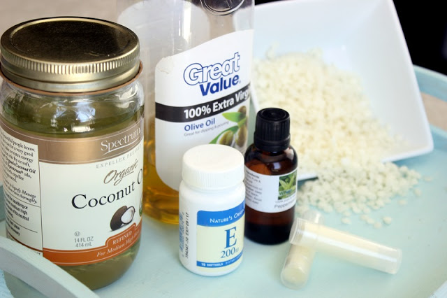 coconut oil, vitamin e and olive oil