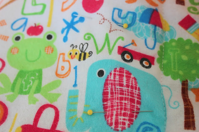 alphabet flannel fabric