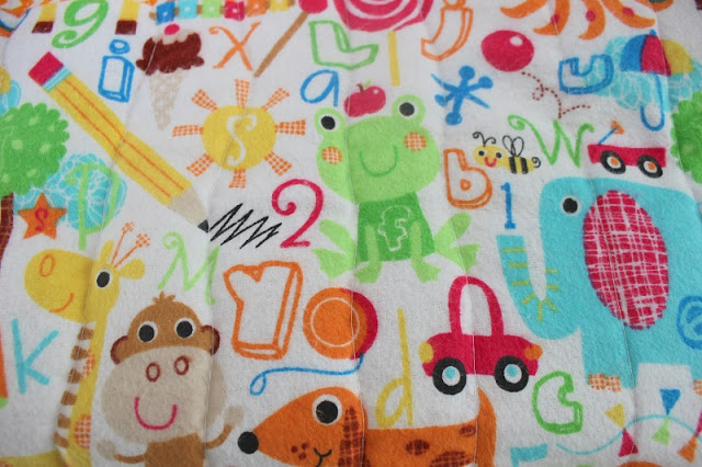 alphabet flannel fabric