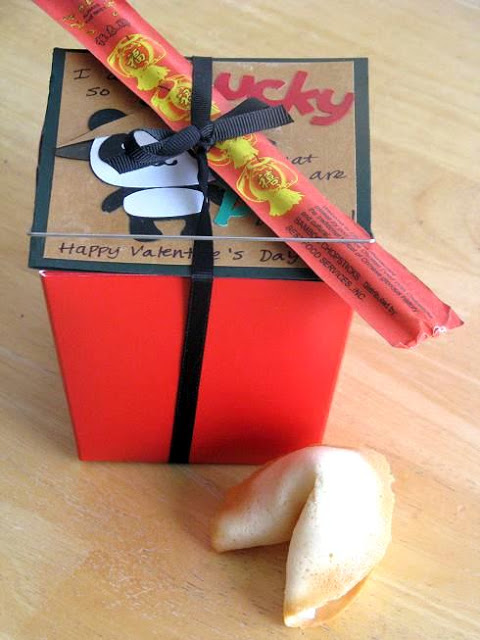 box of homemade fortune cookies