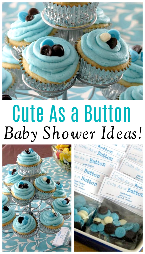 cute as a button baby shower