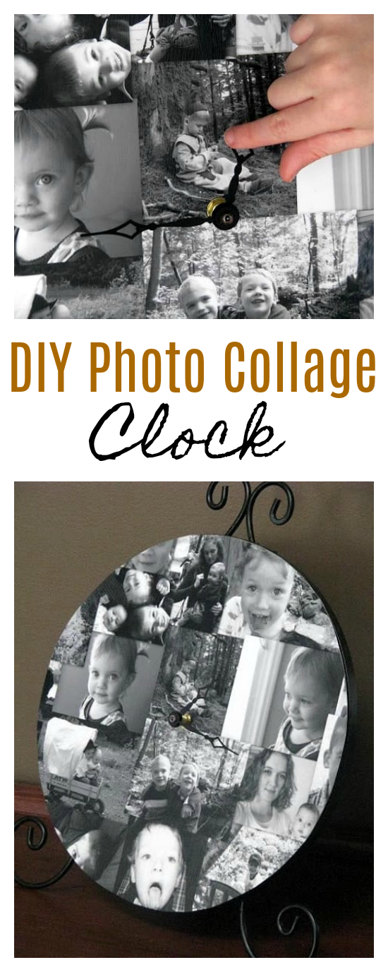 how to make a photo collage clock