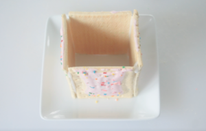 4 pop tarts frosted together to form a square shape