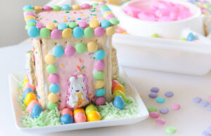 pop tart bunny house. on white plate
