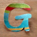 letter G wall decal made out of scrapbook paper