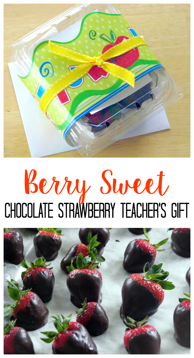 chocolate strawberries teacher gift idea