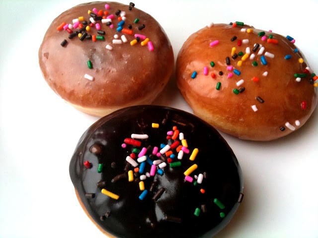 3 homemade donuts