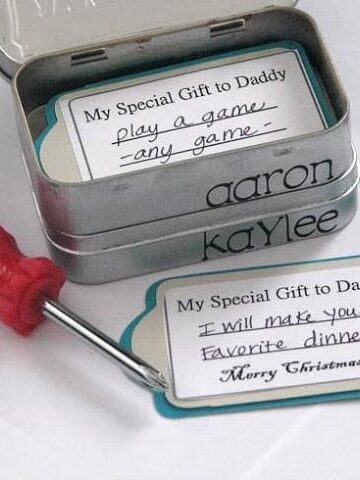 open tool box with father's day coupons inside