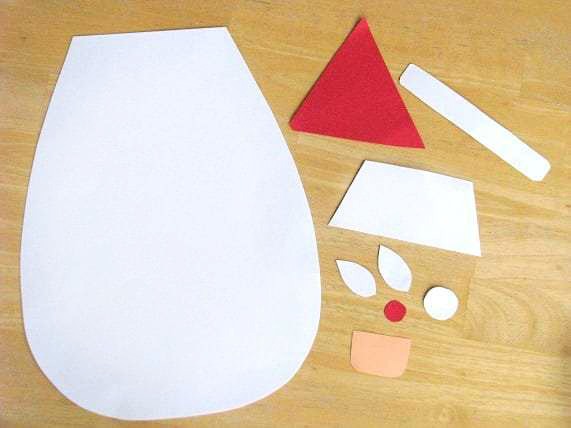 paper shapes to create santa