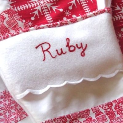 scalloped stocking cuff
