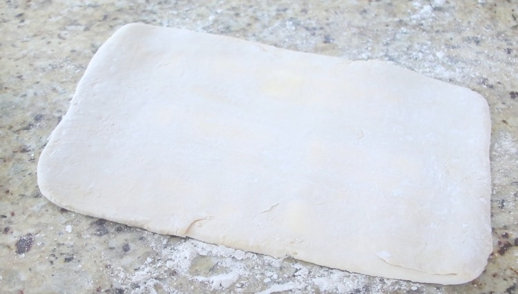 puff pastry dough rolled out to 16x8" rectangle